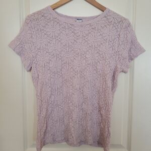 Old Navy Light Purple Lace Top